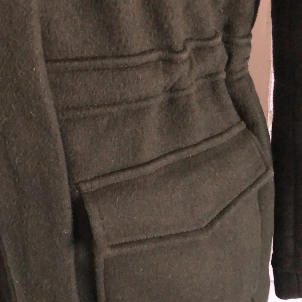 Lucky Brand Olive Green Military Style Field Jacket Wool Blend - Picture 4 of 15